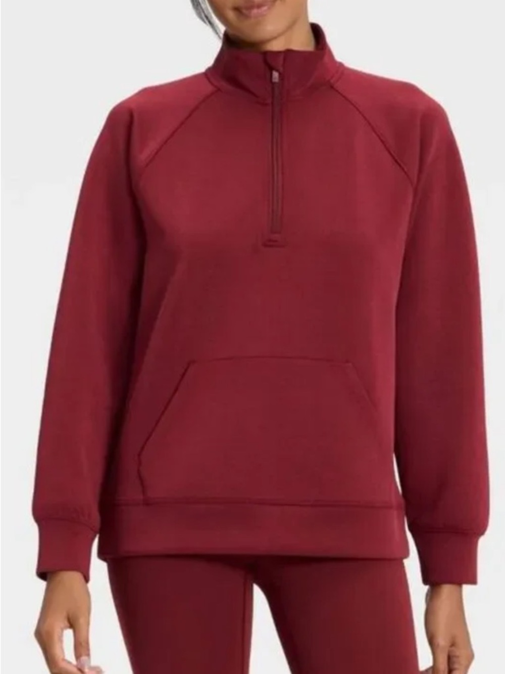 NWT Aa in Motion maroon  1/2 zip